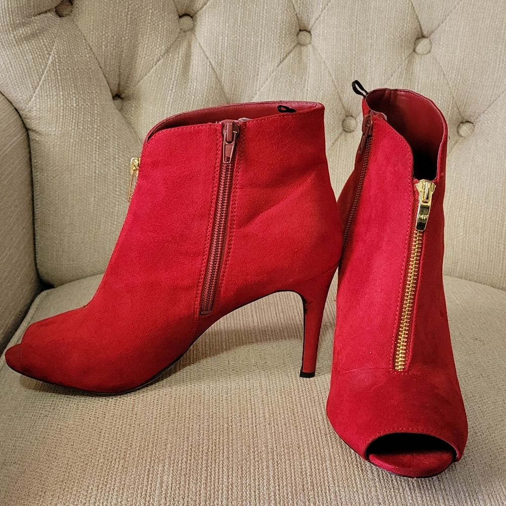 Open toe booties heels - Picture 3 of 4
